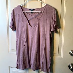 NWOT! Purple crisscross T-shirt